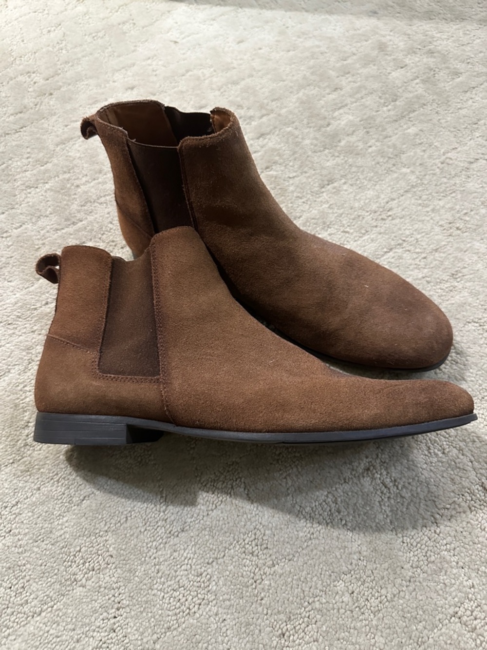 Zara Men's Brown Suede Chelsea Boots size 11 Euro 44